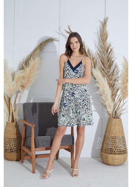 Kadın İnce Askılı Desenli Tunik C2T4N8O51 fırsatları