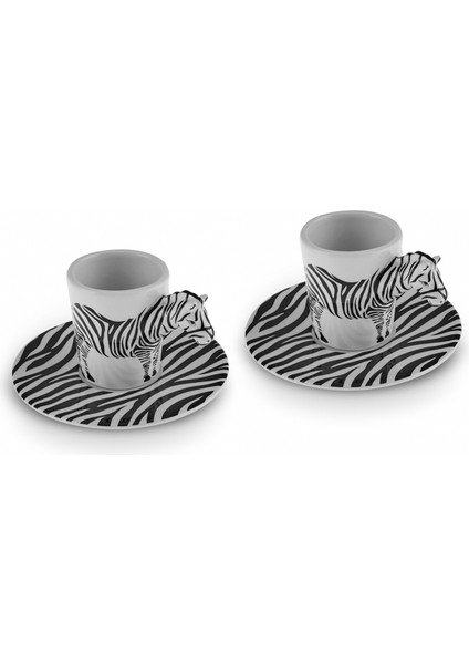 Zebra 2 Kişilik Kahve Fincan Takımı 60 ml
