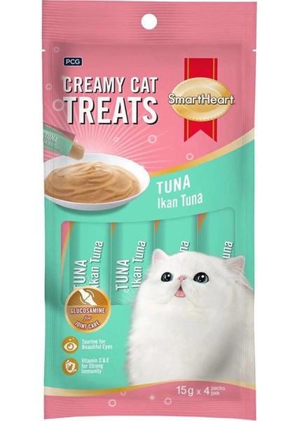 Smartheart Ton Balıklı Krema Kedi Ödül 60 gr 4X15 gr