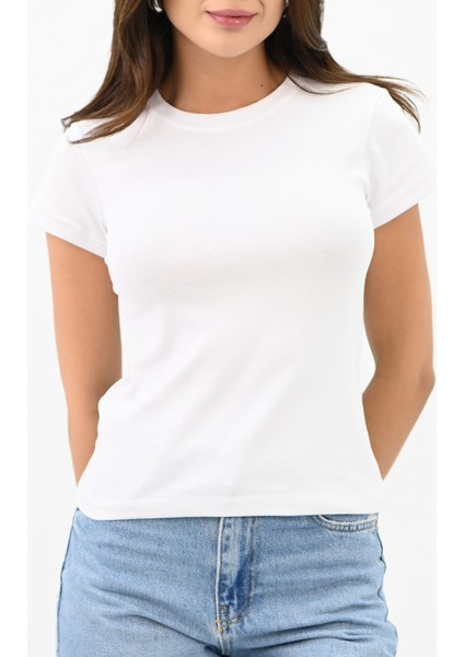 Kadın Kısa Kollu Basic T-Shirt 1775-25 modelleri