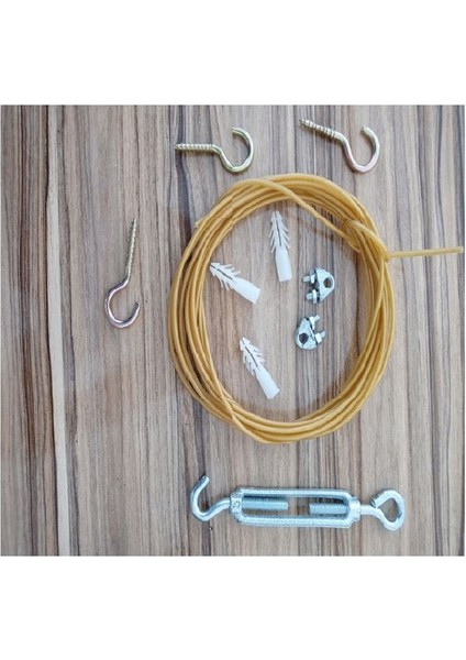 Balkon Filesi Montaj Seti 2,50 x 15 Metre Için Montaj Aparatları Çelik Halat fiyatları