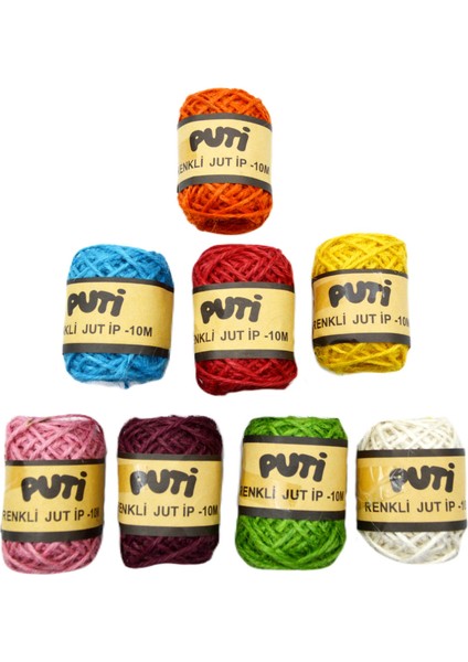 Jut Ipi Karışık Renk 10 mt 8 Li Set