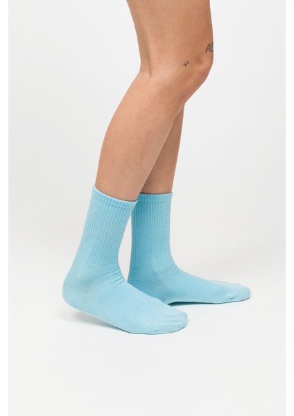 2'li Nakış Logolu Unisex Çorap - Eco Characters - Ocean