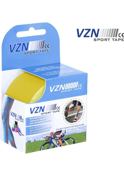 Sporttape Sarı Kinezyo Sporcu Bandı 5cmx5mt