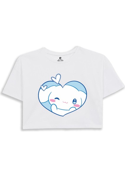 EZ Design Cinnamoroll Baskılı Crop Tshirt