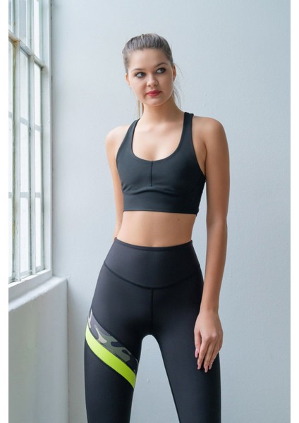 Siyah Push- Up Özellikli Spor Tayt