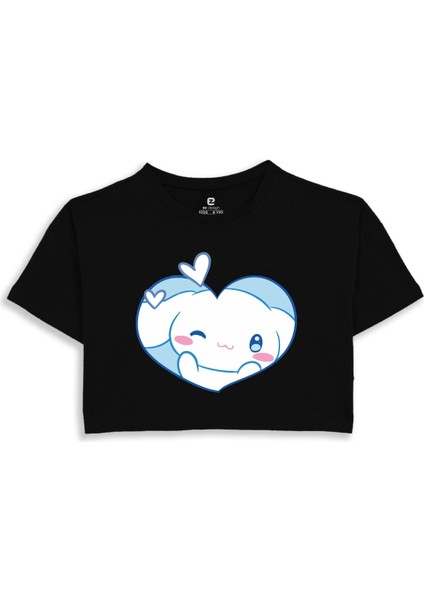 EZ Design Cinnamoroll Baskılı Crop Tshirt