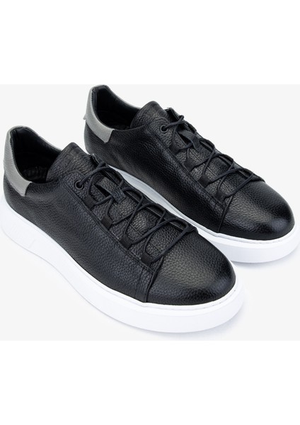 Acrux Erkek Siyah Floter Deri Sneakers & Spor Ayakkabı 04 3521 Erk Ayk Y24
