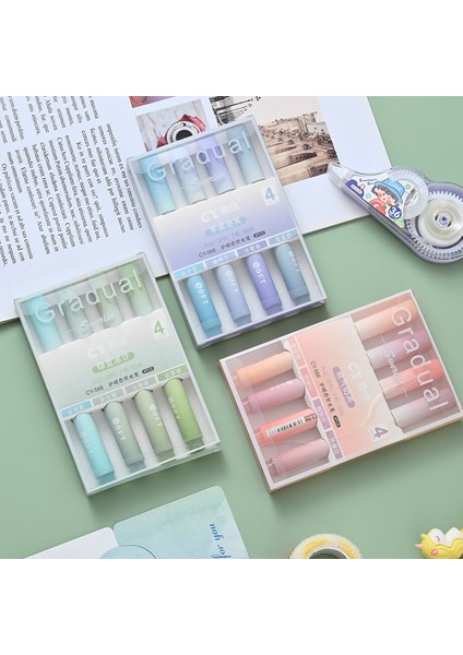 Chenwense Stili Renk Işaretleyiciler Fosforlu Kalem Seti Kawaii Işaretleyiciler Yumuşak Kafa Notlara Odaklanmak Boyama Okul Sanat Malzemeleri Kırtasiye (Yurt Dışından)
