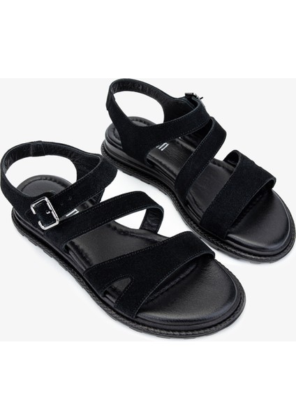 Cize Kadın Siyah Süet Hakiki Deri Sandalet 1031 167 Bn Sndlt Y24 fiyatları