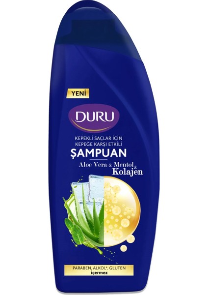 Aloe Vera Mentol Kolajen Kepeğe Karşı Etkili Şampuan 12 x 500 ml fiyatları