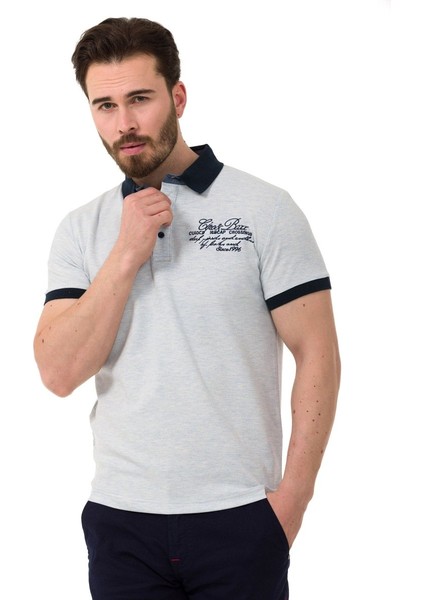 CT767 Yazılı Polo Yaka Tişört modelleri