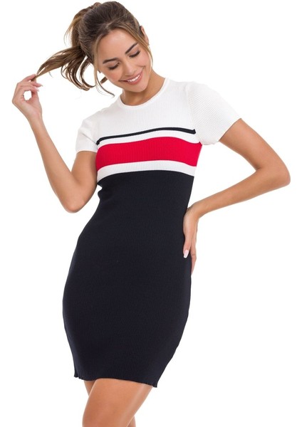 WP257 Çizgili Triko Mini Elbise fiyatları