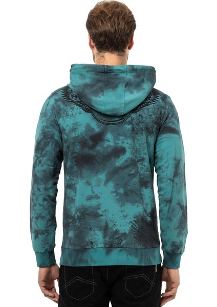 CL561 Motocu Casual Fermuarlı Erkek Sweatshirt