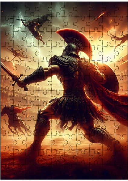 Ahşap Mdf Puzzle Yapboz Gladyatör 120 Parça 25*35 cm