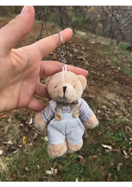 Sevimli Peluş Ayıcık Anahtarlık Çanta ve Cüzdan Aksesuarı Hediyelik