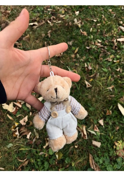 Sevimli Peluş Ayıcık Anahtarlık Çanta ve Cüzdan Aksesuarı Hediyelik