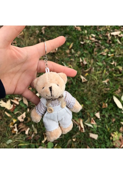 Sevimli Peluş Ayıcık Anahtarlık Çanta ve Cüzdan Aksesuarı Hediyelik