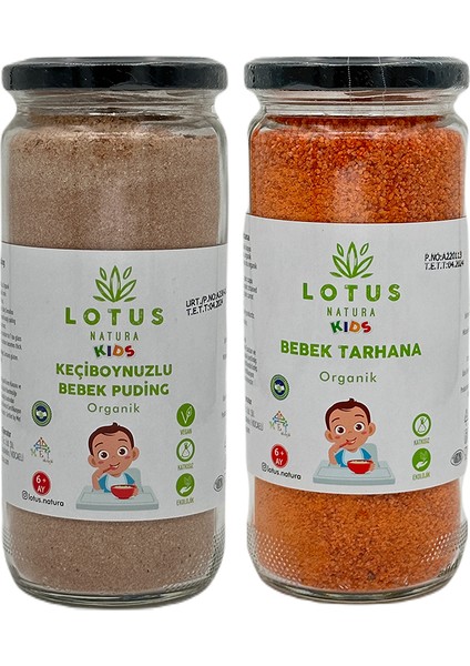 Lotus Natura  Bebek Tarhana- Keçiboynuzlu Bebek Puding Seti +6 Ay