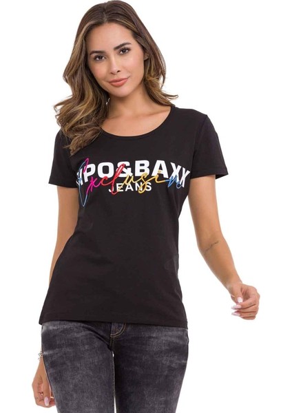 WT370 Marka Detaylı Exclusive Kadın Tişört