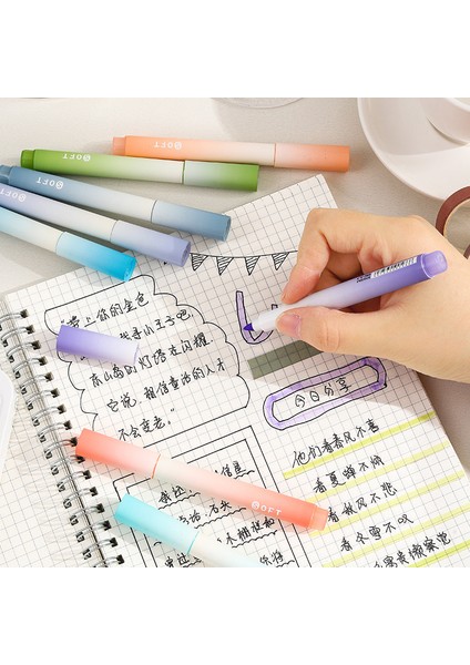 Chenwense Stili Renk Işaretleyiciler Fosforlu Kalem Seti Kawaii Işaretleyiciler Yumuşak Kafa Notlara Odaklanmak Boyama Okul Sanat Malzemeleri Kırtasiye (Yurt Dışından)