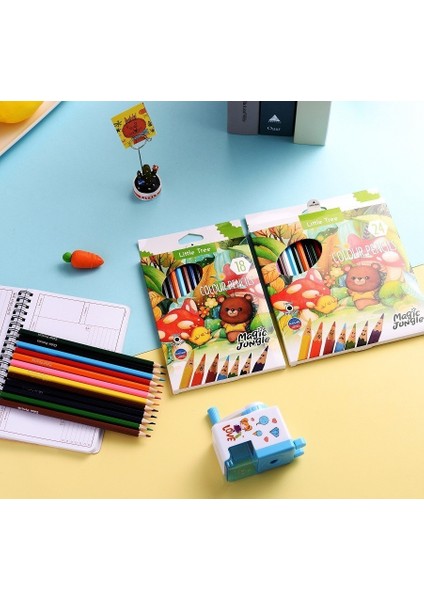 18-Renkli Stil Renk Sevimli Ahşap Kalem Kawaii Ahşap Gökkuşağı Renkli Kalem Çocuk Okul Grafiti Çizim Boyama Kalem Kırtasiye (Yurt Dışından) modelleri