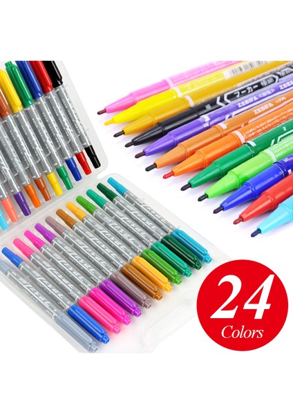 Sarı1pcs Tarzı Renkler Küçük Çift Başlı Renkli Yağ Kalem Ofis Okul Kırtasiye Malzemeleri Için Kalıcı Su Geçirmez Parlak (Yurt Dışından)