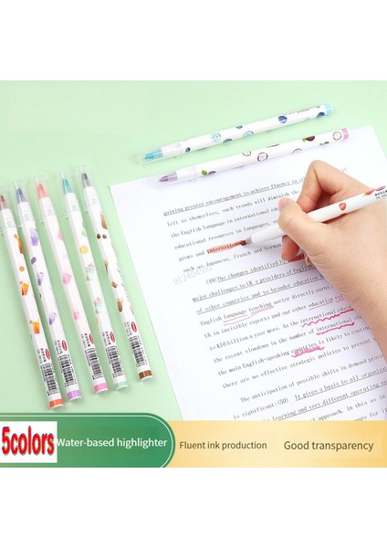 Meyveli Tarz Haile Kawaii Meyveli Fosforlu Kalemler Renkli Manga Işaretleyiciler Seti Scrapbooking Boyama Boyama Okul Malzemeleri Kırtasiye (Yurt Dışından) fiyatları