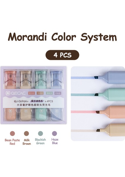Morandi Stili Renk Fosforlu Kalem Seti Morandi Acıbadem Kurabiyesi Kawaii Fosforlu Işaretleyiciler Okul Malzemeleri Için Sevimli Kalemler Kore Kırtasiye (Yurt Dışından)