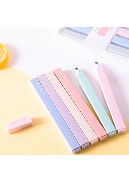 No.1 Stili Et Kısa Stil Soluk Renk Fosforlu Kalem Floresan Kalem Sanat Işaretleyiciler Hediye Kırtasiye Fosforlu Kalem Seti Pastel Fosforlu Kalemler (Yurt Dışından)