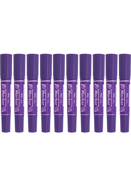 PURPLE10PCS Tarzı Renkler Büyük Çift Başlı Renkli Yağ Bazlı Kalem Ofis Okul Kırtasiye Malzemeleri Için Kalıcı Parlak Su Geçirmez (Yurt Dışından)