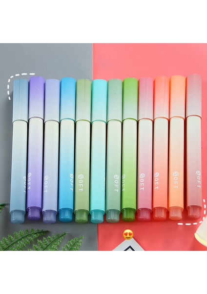 Q028-MORANDI Tarzı Et Fosforlu Kalem Seti Kawaii Kalın Büyük Kapasiteli Morandi Renk Nötr Kalem Öğrenci Manga Işaretleme Kalemleri Kırtasiye (Yurt Dışından) fırsatları