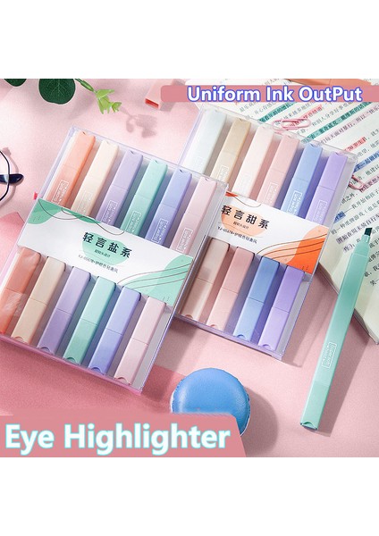 Doublesoftcolor-6 Adet Tarzı Renkler Fosforlu Kalem Sevimli Çift Kafa Kawaii Işaretleyiciler Pastel Set Kore Kırtasiye Öğrenci Okul Malzemeleri (Yurt Dışından)
