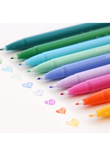 A17 Tarzı Fiber Su Kalemi Rengi Kore Kırtasiye Artı Kalemler Çizim Kalemi Sanat Işaretleyiciler (Yurt Dışından)