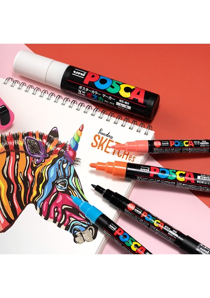 Turuncu Tarzı Japonya Uni Posca Pc-1m Boya Işaretleyiciler Pop Posteri Pengraffiti Reklam Su Geçirmez Öğrenci Ofis Kırtasiye Sanat Malzemeleri (Yurt Dışından)
