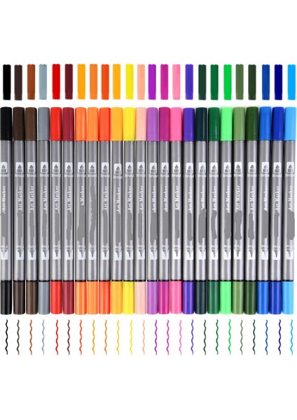 Gri Tarzı Fineliner Renkler Suluboya Kalemler Iyi Çizim Sanat Marker Kalem Su Bazlı Çeşitli Mürekkep Toksool Olmayan Kırtasiye (Yurt Dışından)