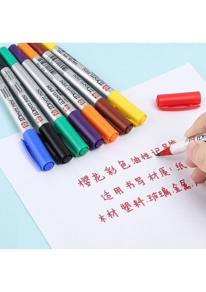 Mavi Stil 8 Renk Işaretleyiciler Çift Uçlu Manga Sanat Kanca Hattı Kalem Okul Ofis Malzemeleri Çizim Grafiti Kroki Kalem Japon Kırtasiye (Yurt Dışından) indirimleri