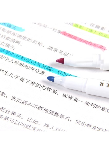 C Tarzı 5 Colorsbox Çift Başlı Fosforlu Kalem Seti Floresan Işaretleyiciler Fosforlu Kalemler Sanat Marker Japon Sevimli Kawaii Kırtasiye (Yurt Dışından) indirimleri