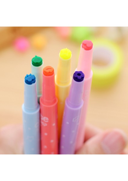 Pembe Tarzı Ute Şeker Renk Kawaii Vurgulayıcı Kalem Yaratıcı Dıy Pullar Vurgulayıcı Kalem Işaretleyici Kalem Okul Malzemeleri Ofis Kırtasiye (Yurt Dışından) modelleri