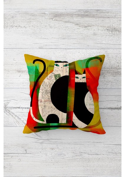 Keçift Tarafı Baskılı Gizli Fermuarlı Yastık Kılıfı Kırlent Koltuk Yastık Kılıfı