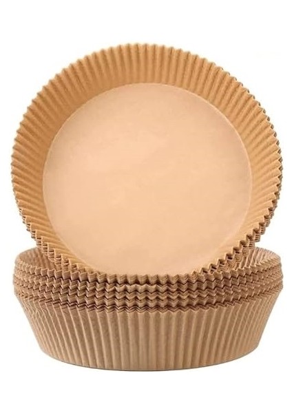 Pvc'li 50 Adetlik Tek Kullanımlık 23 cm Ebatında Air Fryer Pişirme Kağıdı Xxl