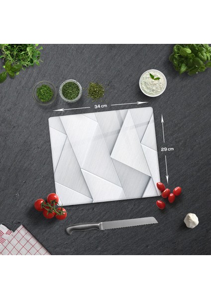 Gümüş Desen | Cam Kesme Tahtası - Cam Kesme Tablası | 29cm x 34cm modelleri