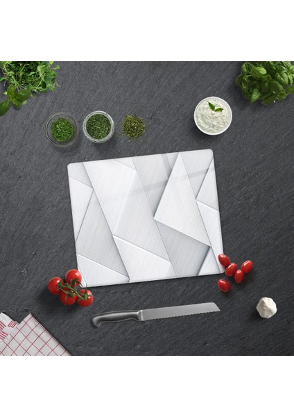 Gümüş Desen | Cam Kesme Tahtası - Cam Kesme Tablası | 29cm x 34cm fırsatları