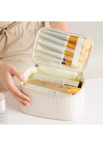 Taşınabilir Büyük Kapasiteli Yeni Seyahat Kozmetik Çantası Pembe (Yurt Dışından) fiyatları