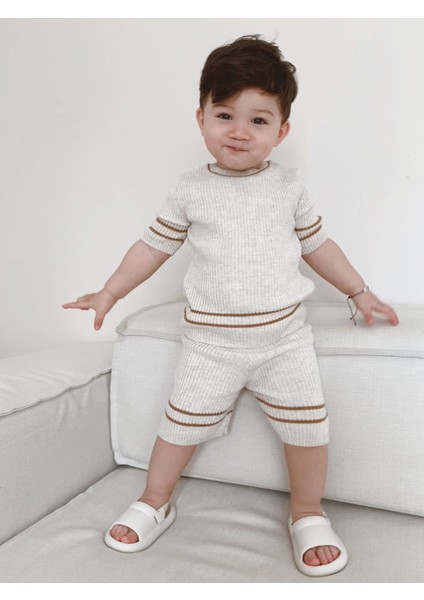 Triko Şortlu Unısex Bebek - Çocuk Alt Üst Takım modelleri