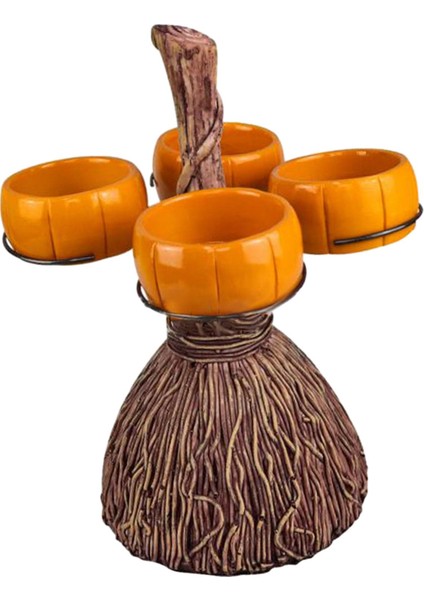 Cadılar I Balkabağı Aperatif Yiyecek Kaseleri Cadılar I Için Balkabağı Şekli 4 Kase (Yurt Dışından)