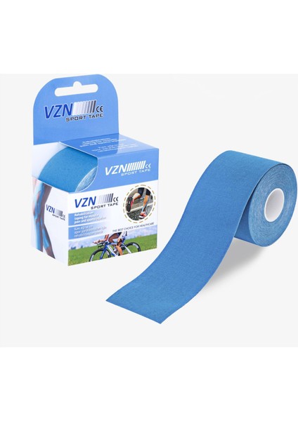 Sporttape Mavi Kinezyo Bandı Sporcu Kas Bandı 5cmx5mt