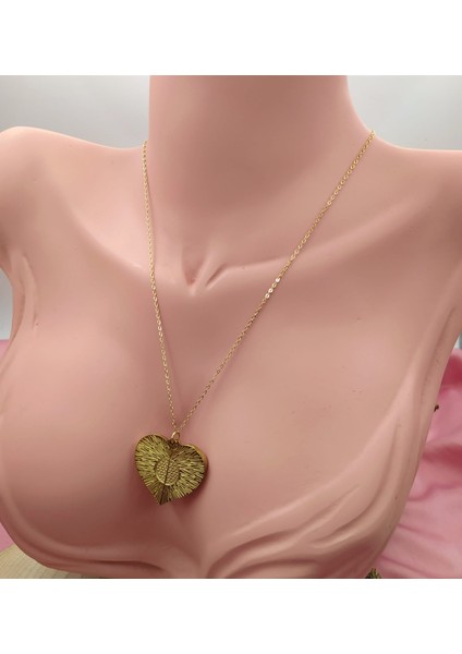 14K Altın Kaplama Çelik Açılabilir Kalp Kolye | Romantik Love Kolye | Altın 45 cm fiyatları