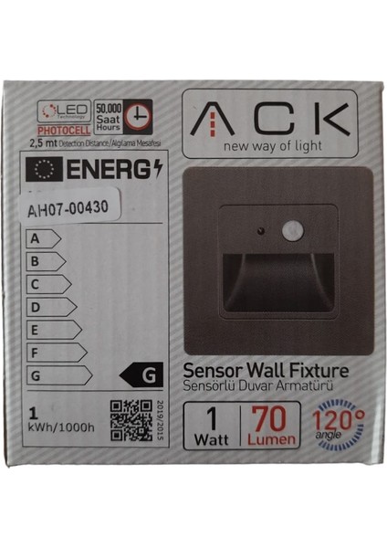 Sensörlü Koridor Armatürü 6500K (Beyaz G.) (Fotosel+Hareket) modelleri