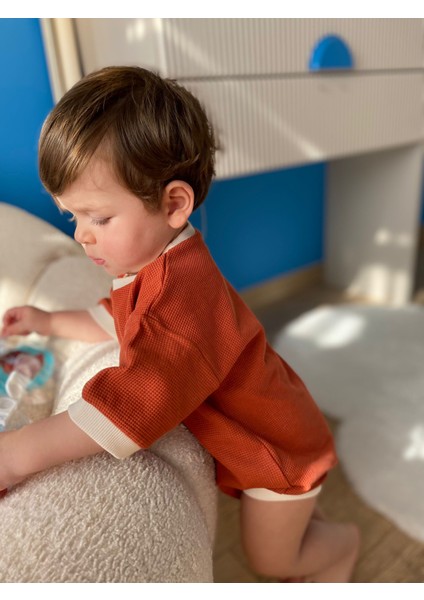 Waffle Bebek & Çocuk Oversize Tulum Unısex